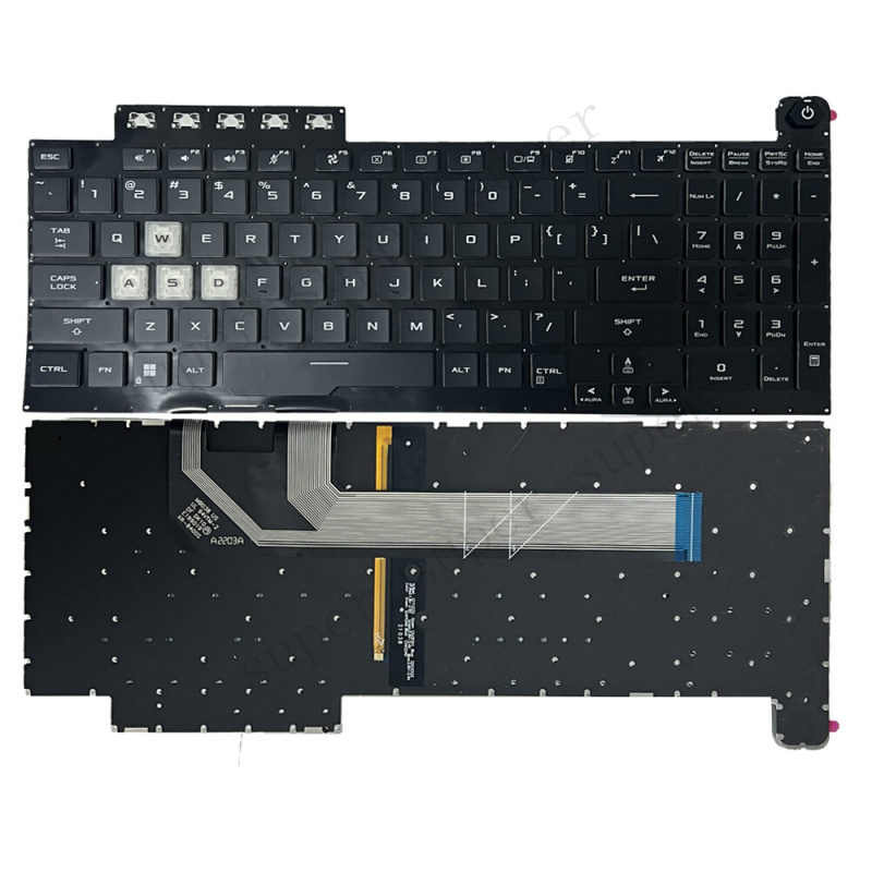 Gaming Keyboard Asus - S++ ブラック US バックライト付きキーボード ASUS TUF