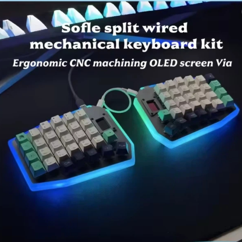 Gaming Keyboard Not Typing - 分割式カスタムメカニカルキーボードキット 有線 ホットスワップ対応 人間工学に基づいたCNC加工 OLEDスクリーン搭載 DIYキーボード