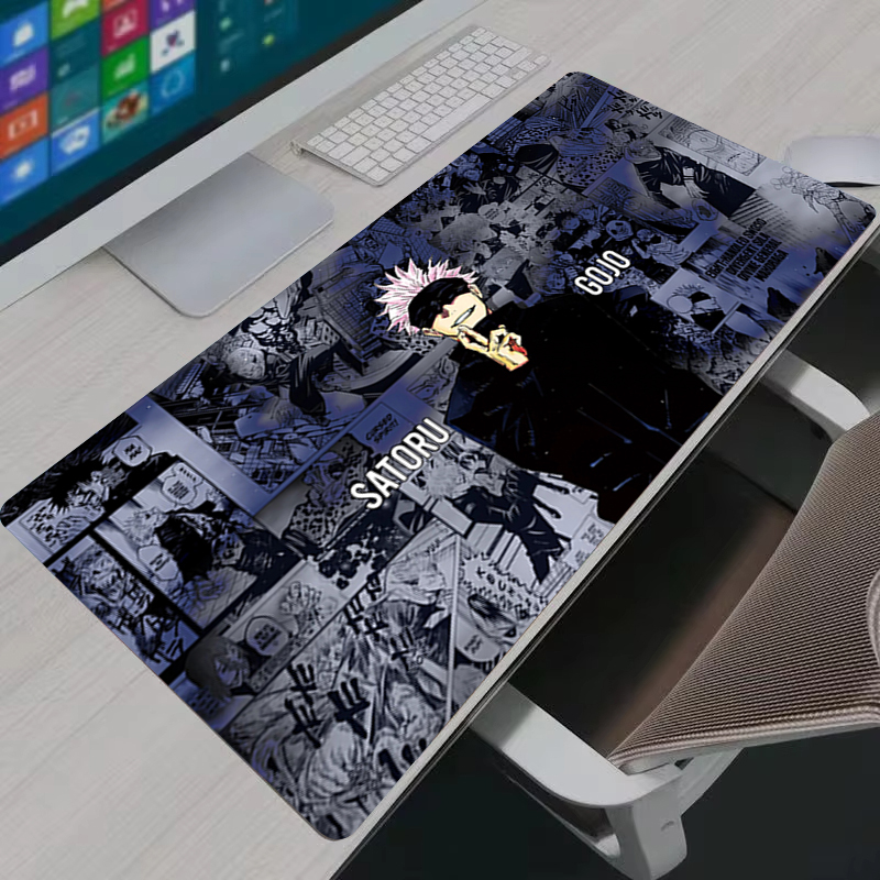 Gaming Keyboard Best - マウスパッドクールアニメ呪術廻戦五条悟大型ゲーミングマウスパッドゲーマーラップトップキーボードマットコンピュータキャビネットデスクマット