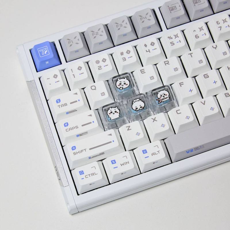 Gaming Keyboard Best - Chiikawa 4 個手作り透明 PC バックライト付きパーソナライズされたキーキャップメカニカルキーボードゲーマー用カスタム装飾キーキャップ