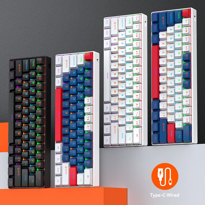 Gaming Keyboard Not Typing - T-WOLF T60 61 キーミニメカニカルキーボード、有線 Type-C ホットスワップ可能ゲーミングキーボード、RGB