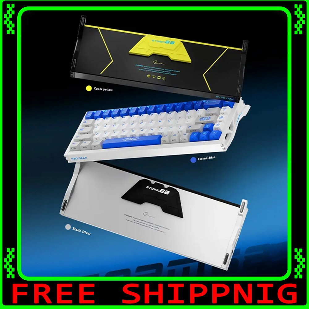 Gaming Keyboard Magnetic Switches - NZO STORM68 アルマイト処理アルミニウム製マグネットスイッチキーボード 220メッシュ 有線 RT0.005mm