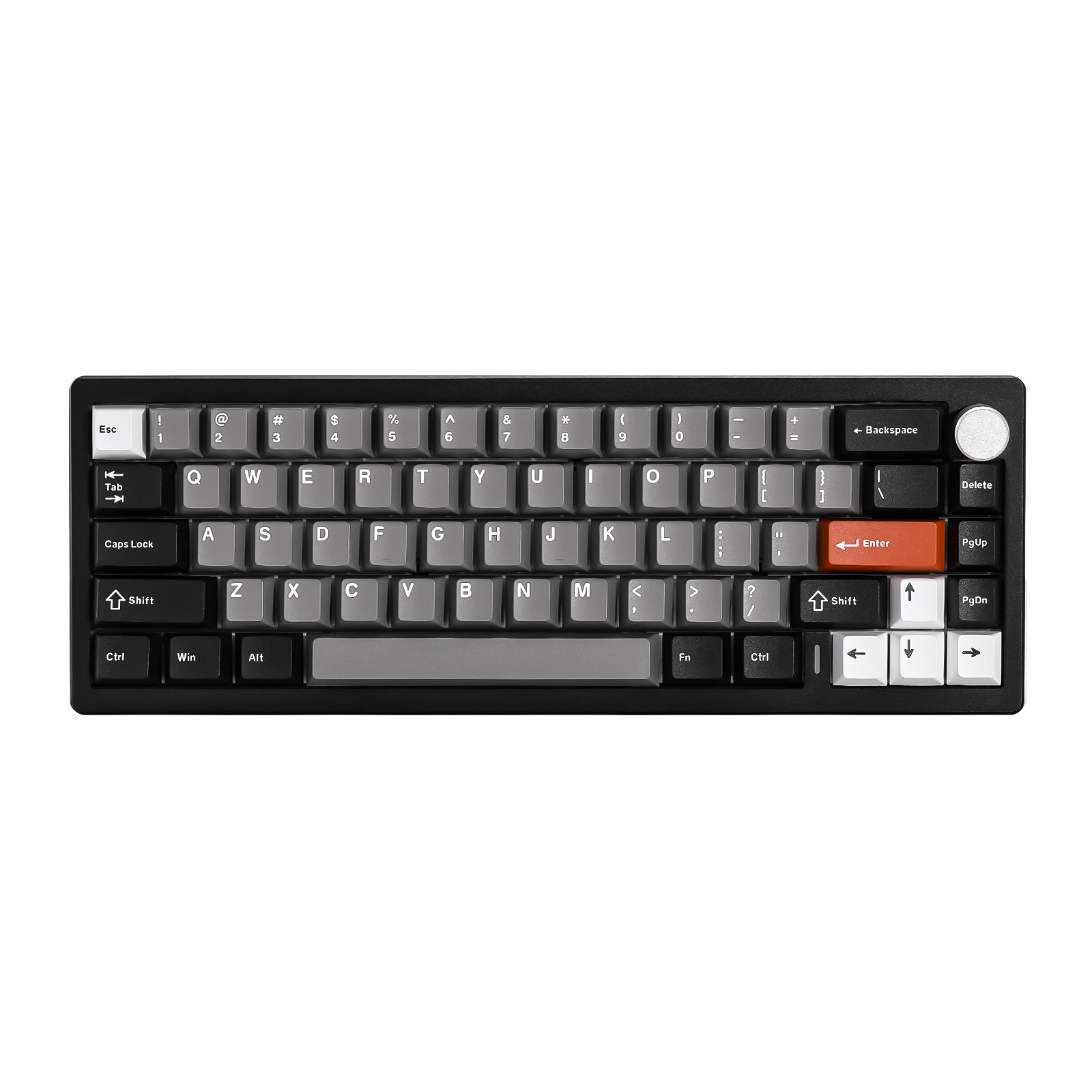 Gaming Keyboard Mobile - YUNZII AL68 ブラック QMK/VIA メカニカルキーボード、ワイヤレスアルミニウムカスタムゲーミングキーボード、ホットスワップガスケット、ノブ付き、Win&Mac対応