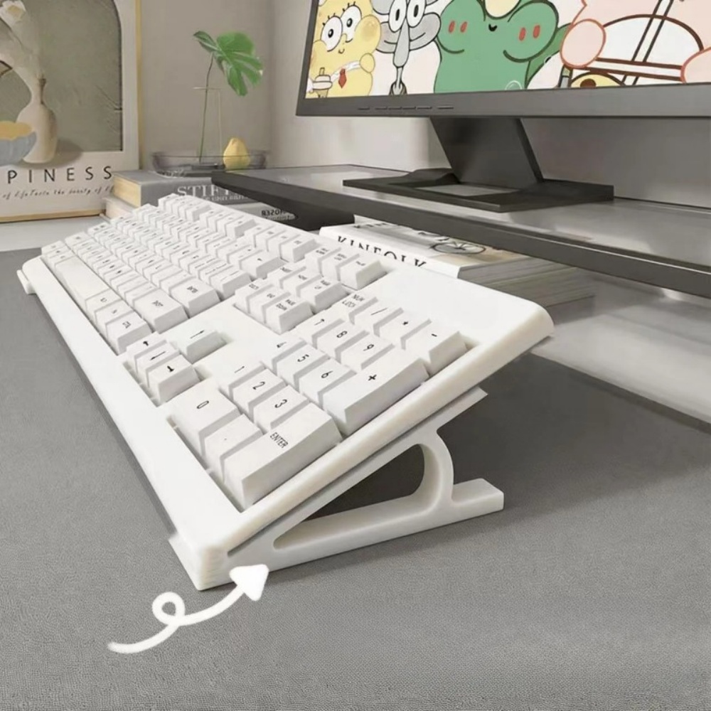 Gaming Keyboard Ergonomics - 2pc 人間工学に基づいたキーボードライザー オフィスゲームセットアップ用キーボードスタンド 滑り止めユニバーサルスタンド マルチカラー完璧
