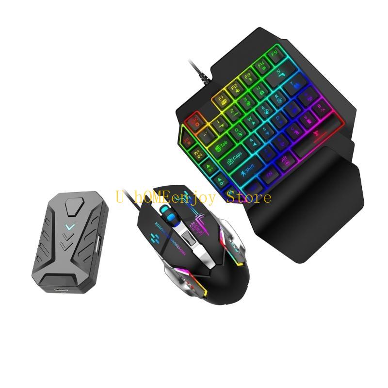 Gaming Keyboard Mobile - B0KF ゲーミングキーボードとマウスコンバータ、キーボードとマウスアダプター、携帯電話モバイルゲーム用振動効果付き