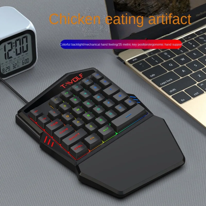 T-wolf-tf900片手キーボードセット、鶏と食事のため - Gaming Keyboard Mobile のレビューと価格