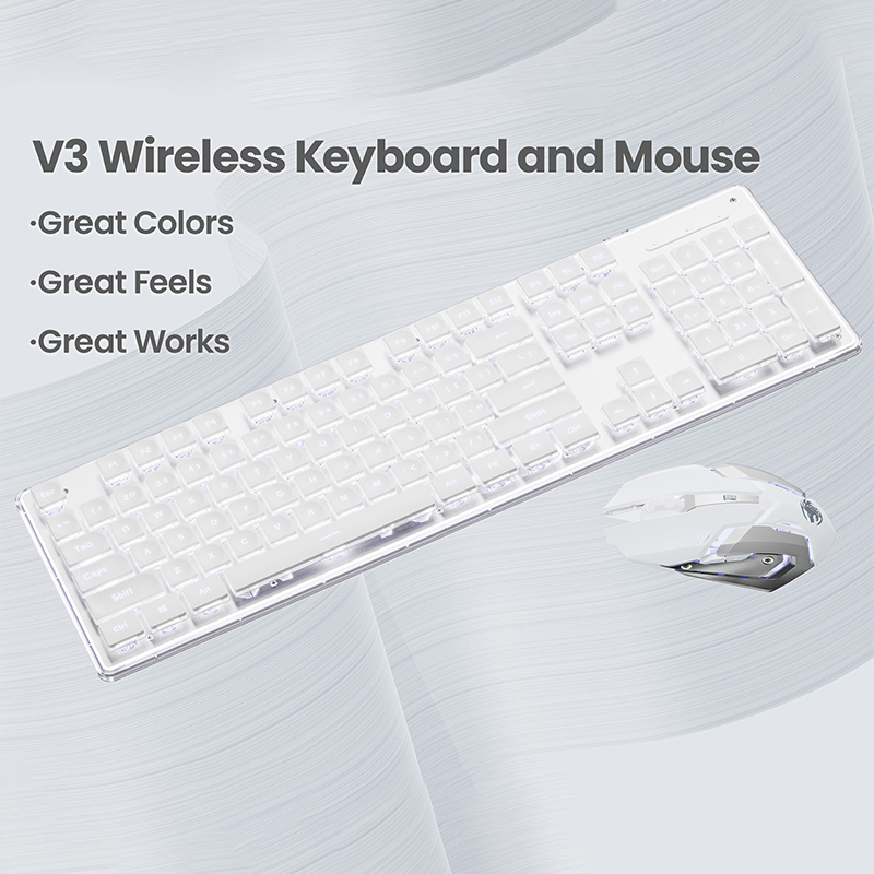 EWEADN V3-静かなワイヤレスキーボードとマウスのセッ - Gaming Keyboard Bundle のレビューと価格