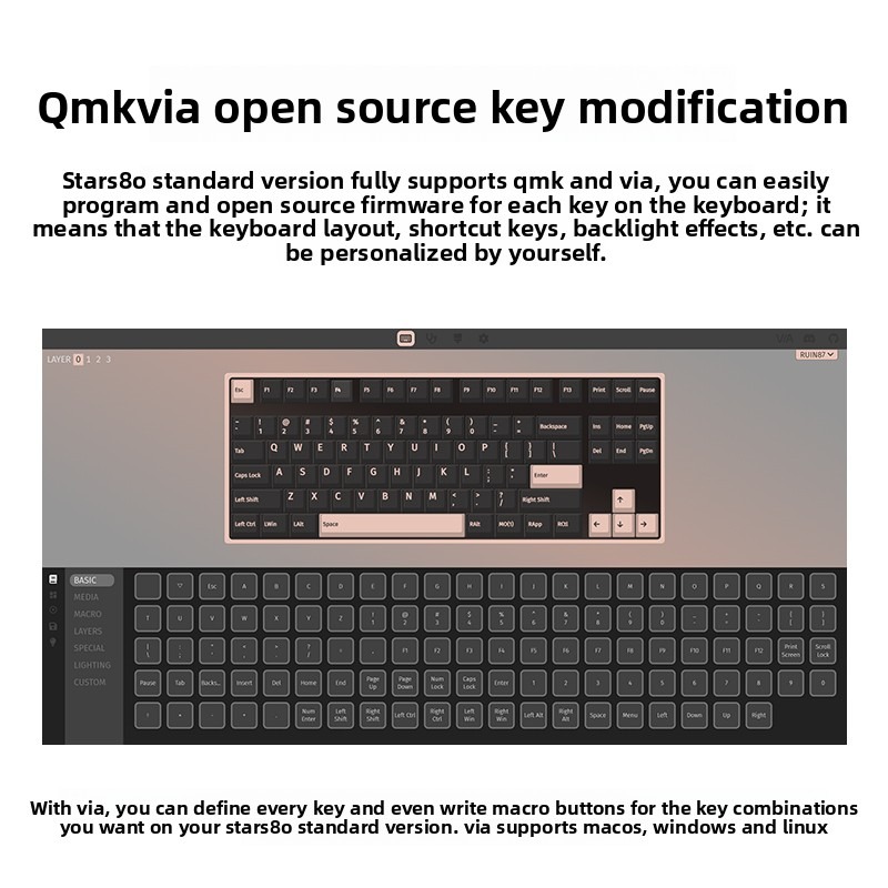 WEIKAV STARS80 TKL メカニカルキーボード  - Gaming Keyboard Tkl のレビューと価格