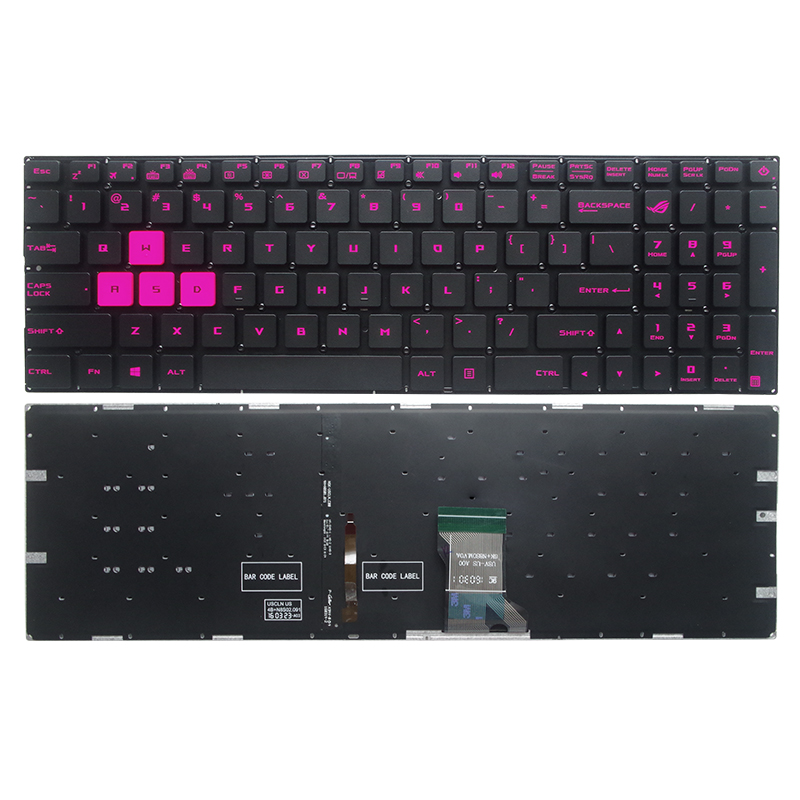 Gzeele-英語usバックライト付きラップトップキーボード - Gaming Keyboard Asus のレビューと価格
