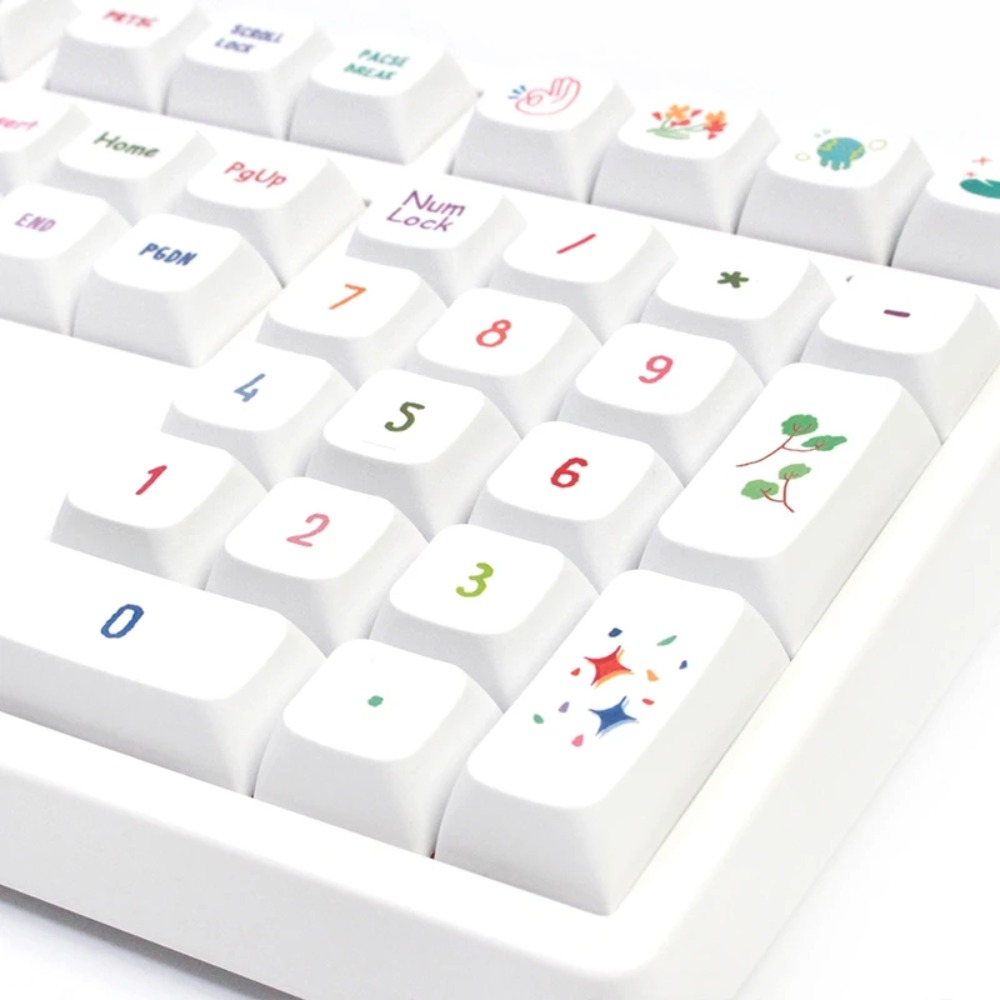 鮮やかなサマーアートキーキャップ 128 キー XDA プロ - Gaming Keyboard Tkl のレビューと価格