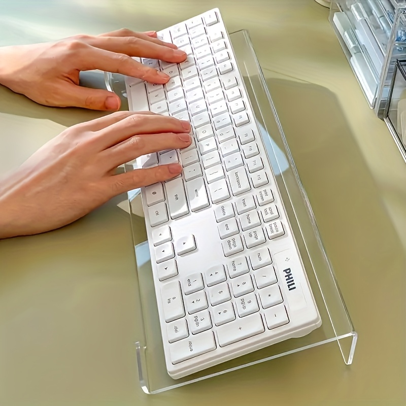 アクリルキーボードスタンド、透明デスクトップオーガナイザー、 - Gaming Keyboard Ergonomics のレビューと価格