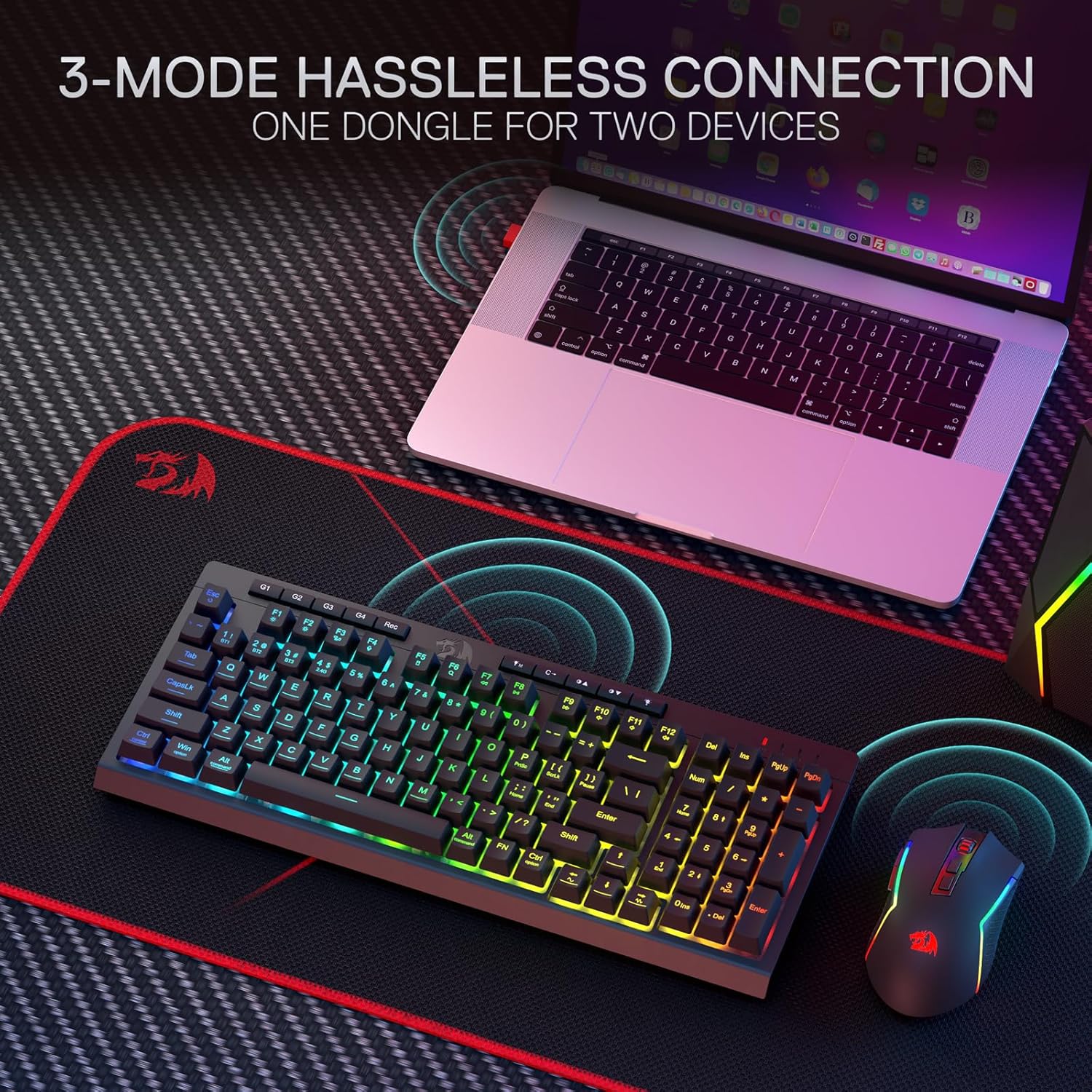 Redragon S142 ワイヤレスゲーミングキーボードと - Gaming Keyboard Extension のレビューと価格