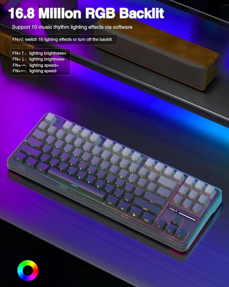 Aula F87 ワイヤレスメカニカルキーボード 75% T - Gaming Keyboard Tkl のレビューと価格