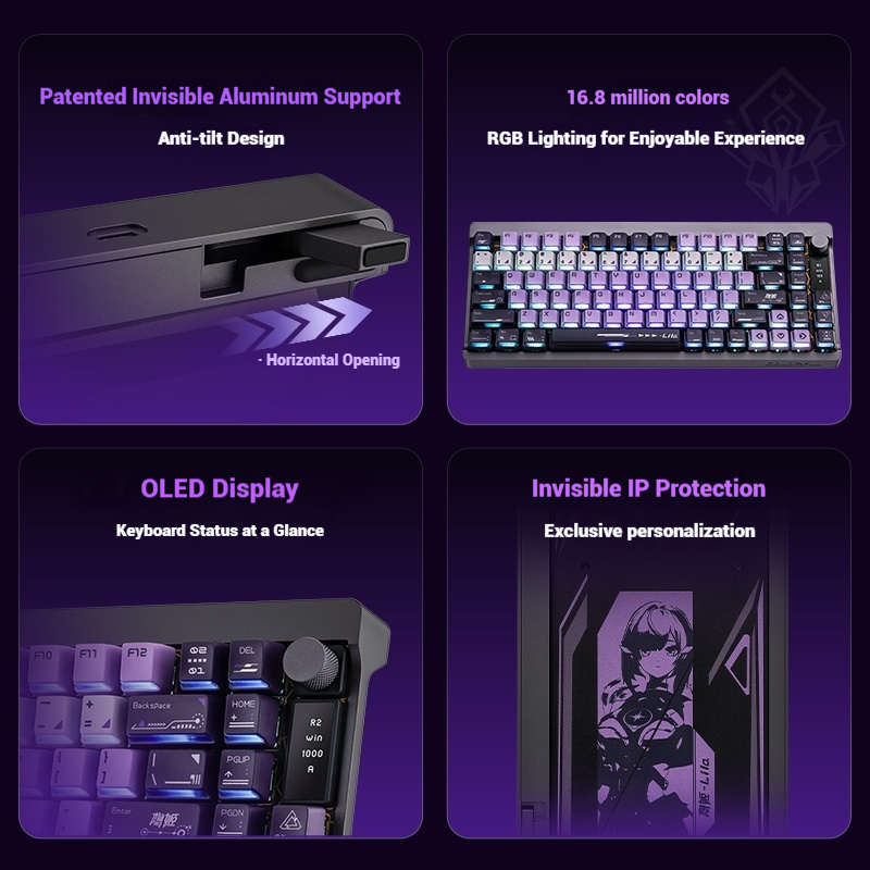 カラフルなStarChase 87磁気スイッチキーボードRG - Gaming Keyboard Magnetic Switches のレビューと価格